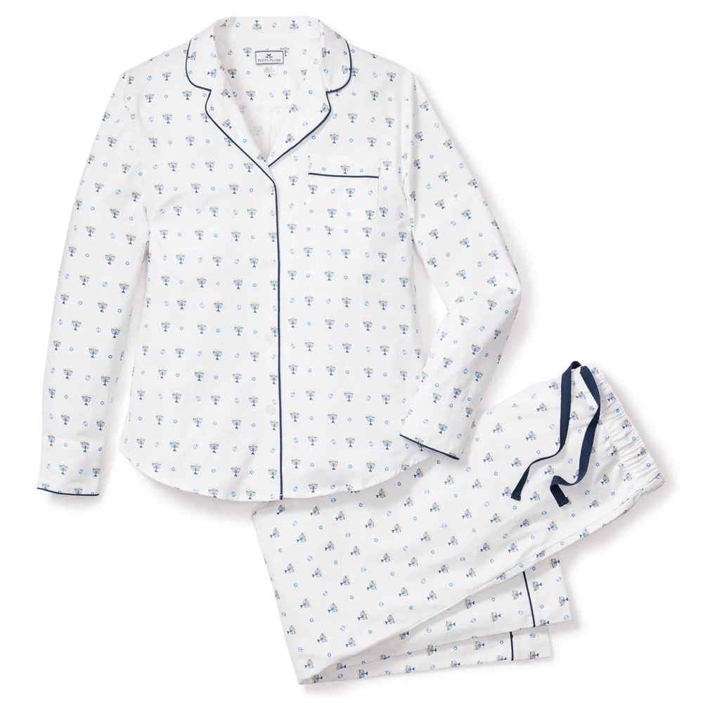 NWT Petite Plume Women’s Twill Hanukkah Pajama Set
